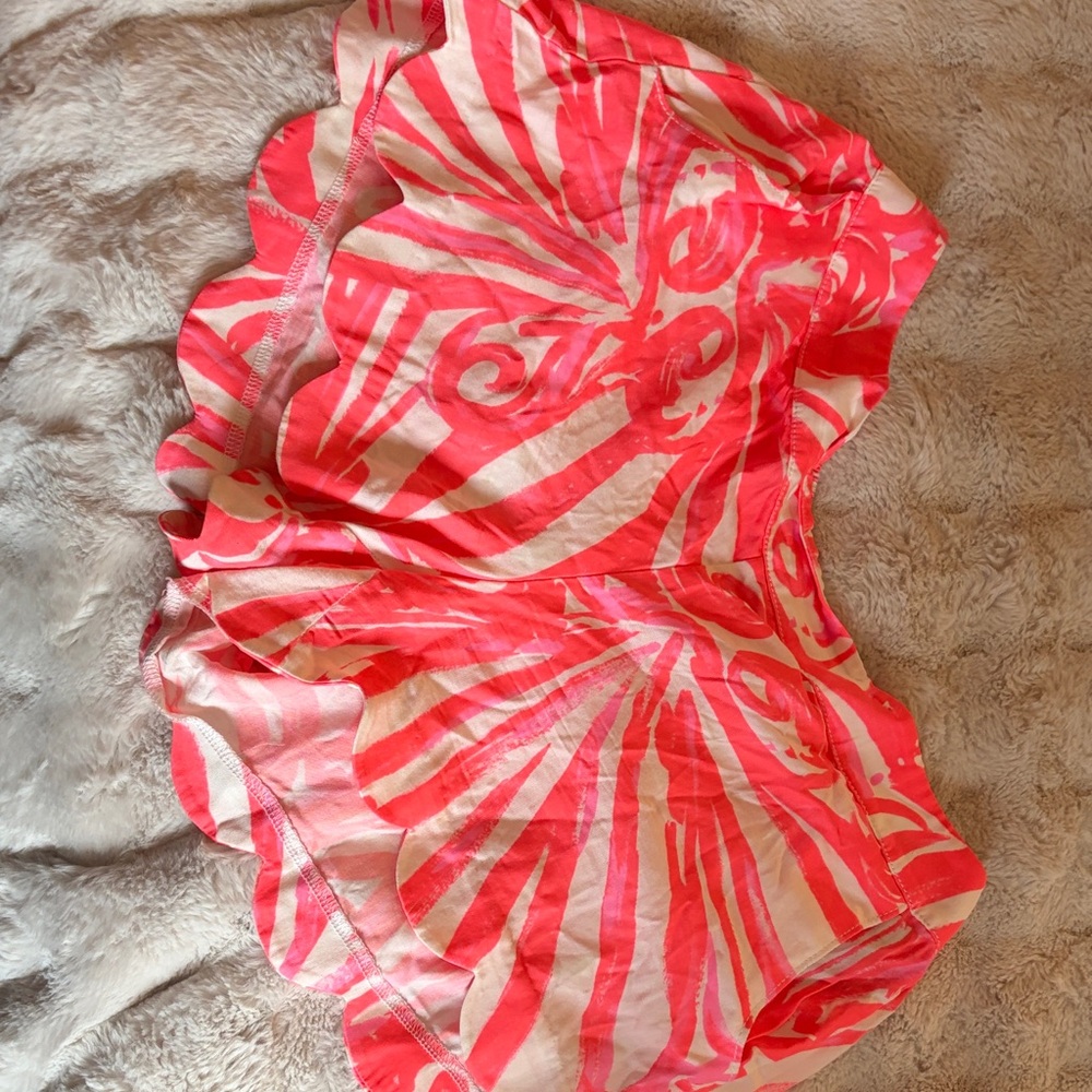 Lilly Pulitzer Coral and White Shorts